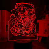 Manga Fullmetal Alchemist Edward Elric 3D Lamp