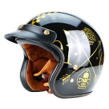 Retro vintage motorcycle helmet fiberglass big size sports for biker chopper