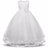 2017 new Retail Lace Flower Girl Dress Children Kids Beautiful Wedding Party Dress Girl Formal Party Pageant Long Princess Dress