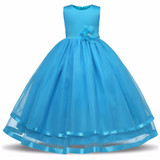 2017 new Retail Lace Flower Girl Dress Children Kids Beautiful Wedding Party Dress Girl Formal Party Pageant Long Princess Dress
