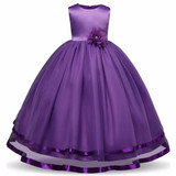 2017 new Retail Lace Flower Girl Dress Children Kids Beautiful Wedding Party Dress Girl Formal Party Pageant Long Princess Dress