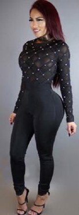 2017 new purple mesh patchwork lace Jumpsuits Sexy long sleeve autumn spring rompers womens Jumpsuits black sequin bodysuit
