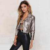 2017 new PU womens leather jackets and coats fashion leather short motorcycle outerwear women jacket