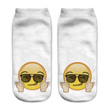 2017 fashion Hot Sale 3d Printed lover emoji unicorn funny socks womens socks low cut ankle short spaort socks Christmas gift