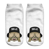 2017 fashion Hot Sale 3d Printed lover emoji unicorn funny socks womens socks low cut ankle short spaort socks Christmas gift