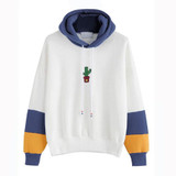 2017 Fashion Hoodie Women Long Sleeve Cactus Print Hoodie Sweatshirt Hoody Pullover Tops Blouse Cotton Blend Jumper Hoodie Women
