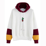 2017 Fashion Hoodie Women Long Sleeve Cactus Print Hoodie Sweatshirt Hoody Pullover Tops Blouse Cotton Blend Jumper Hoodie Women