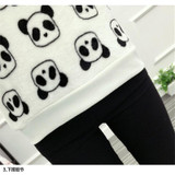 2017 Fashion Harajuku Cute Teddy Bear Panda Women Sweater High Quality Long Sleeves Flannel Pullovers Warm Tops Large Size M-XXL
