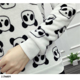 2017 Fashion Harajuku Cute Teddy Bear Panda Women Sweater High Quality Long Sleeves Flannel Pullovers Warm Tops Large Size M-XXL