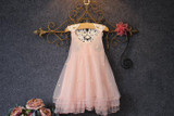 2017 Fashion Flower Girls Kids Baby Lace Formal Tulle Tutu Party Wedding Princess Dress