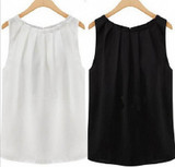 2017 Fashion Elegant Sexy Women Lady Summer Vest Top Sleeveless Women Blouses Casual Tank Tops Shirt Chiffon