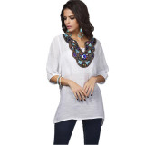 2017 Fashion Dress Embroidery Spring Summer Clothing Casual Female Vintage Bohemian Beach Big Size Women Dress Vestidos de Festa