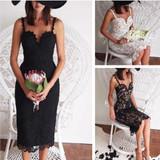 2017 Fashion Designer White/ Black Party dress Women Sexy Sleeveless Lace Crochet Hollow Out Slim Spaghetti Strap Bodycon Dress 2017 Fashion Designer White/ Black Party dress Women Sexy Sleeveless Lace Crochet Hollow Out Slim Spaghetti Strap Bodycon Dress