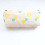 2017 Fashion Cute Fruits Canvas Stationery Pencil Pen Case Cosmetic Makeup Bag Zipper Pouch Case