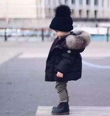 2017 Fashion Children's duck down Outerwear&amp;Coats Winter long model warm Boys Down jackets fur coats Warm baby boy down jacket
