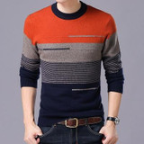 2017 Brand New Sweaters Men Fashion Style Autumn Winter Patchwork Knitted Quality Pullover Men O-neck Casual Men Sweater M-4XL