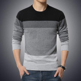 2017 Brand New Sweaters Men Fashion Style Autumn Winter Patchwork Knitted Quality Pullover Men O-neck Casual Men Sweater M-5XL