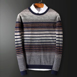 2017 Brand New Sweaters Men Fashion Style Autumn Winter 100% wool striped Quality Pullover Men O-neck Casual Men Sweater M-3XL 2017 Brand New Sweaters Men Fashion Style Autumn Winter 100% wool striped Quality Pullover Men O-neck Casual Men Sweater M-3XL