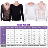 2017 Brand New Sexy Women's Longsleeve Loose Lace Back Casual Shirt Autumn Tops T-Shirt Fashion Women Clothes