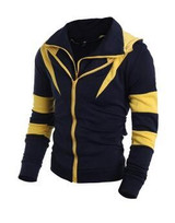 2017 Brand New Men's Hoodies Sweatshirts Color matching double zipper Men hoody sportswear chandal hombre sweatshirt Men