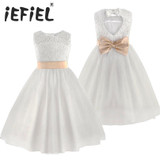 2017 Brand New Flower Girl Dresses White/Ivory Real Party Pageant Communion Dress Little Girls Kids/Children Dress for Wedding