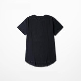 2017 Brand New Clothing Mens Black Long t shirt Men Tops Hip hop tee T-shirt Men Hiphop Short Sleeve Longline casual Tee shirts