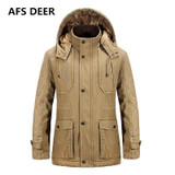 2017 Brand Men Winter Fleece Warm Jacket Men Hooded Coat Men Down Cotton Padded Clothes Jackets Male Duck Down Hooded Coats Man