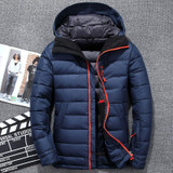 2017 Brand Men Fashion Down Jacket 90% White Duck Winter Down Coat Hooded Jacket Ultralight Jacket Free Shipping