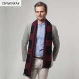 2017 Brand Male Scarves Warm Scarf Men Scarf Pashmina Wool Scarf Winter Cashmere Foulard Fashion Autumn Warp 180 * 30 Cm
