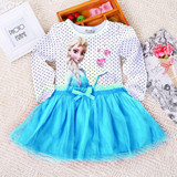 2017 Brand Kids Baby Girls Princess Dress Elsa's and Anna's girl dresses princess elsa anna patterns dress Girls party dress
