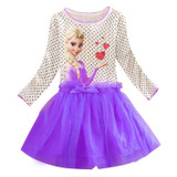 2017 Brand Kids Baby Girls Princess Dress Elsa's and Anna's girl dresses princess elsa anna patterns dress Girls party dress