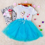 2017 Brand Kids Baby Girls Princess Dress Elsa's and Anna's girl dresses princess elsa anna patterns dress Girls party dress