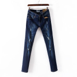 2017 Brand High Waist Jeans Women Slim Stretch Ripped Jeans for women Woman Pencil Boyfriend Jeans Pants Denim Casual Clothing