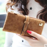2017 brand fashion women wallets nubuck Leather zipper women's long design wallet purse free shipping