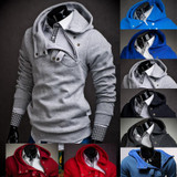 2017 Brand Fashion Mens Hoodies Long Sleeve Pullover Hoodies Men 'S Solid Color Hip Hop Men Hoodies Slim Sweatshirt S-XXL