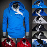 2017 Brand Fashion Mens Hoodies Long Sleeve Pullover Hoodies Men 'S Solid Color Hip Hop Men Hoodies Slim Sweatshirt S-XXL