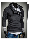 2017 Brand Fashion Mens Hoodies Long Sleeve Pullover Hoodies Men 'S Solid Color Hip Hop Men Hoodies Slim Sweatshirt S-XXL