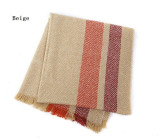 2017 Brand Fashion Scarf  Herringbone Pattern Square Stripe Winter Warm Cashmere Tassel Shawl For Women