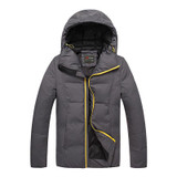 2017 Brand Down Jacket Men Winter With Hood Warm Coats AFS JEEP Mens Short White Duck Down Hooded Jacket D268