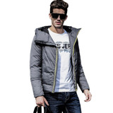 2017 Brand Down Jacket Men Winter With Hood Warm Coats AFS JEEP Mens Short White Duck Down Hooded Jacket D268