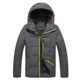 2017 Brand Down Jacket Men Winter With Hood Warm Coats AFS JEEP Mens Short White Duck Down Hooded Jacket D268