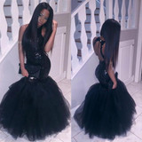 Sparkly Black Girls Mermaid African Prom Dresses Long 2017 Halter Neck Sequins Tulle Sexy Formal Dress Cheap Party Pageant Gown Sparkly Black Girls Mermaid African Prom Dresses Long 2017 Halter Neck Sequins Tulle Sexy Formal Dress Cheap Party Pageant Gown