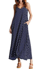 Spaghetti Strap  Printed Maxi Dress
