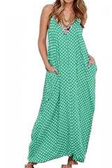 Spaghetti Strap  Printed Maxi Dress