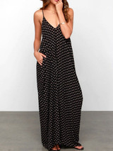 Spaghetti Strap  Printed Maxi Dress