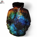 Space Galaxy Mens Hoodies 2017 Unisex Sweatshirt Hoodie 3D Brand Clothing Casual Paisley Nebula Jacket Dropship