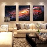 Space and Universe  Canvas Print Space Landscape Paintings Wall Art Decor Universe Galaxy Stars 3 Piece Picture Print on Canvas