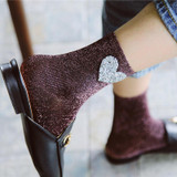 SP&CITY Fashion Design Cool Short Shiny Socks Women Love Heart Cute Harajuku Socks Female Funny Shiny Ankle Socks Hipster Sox SP&CITY Fashion Design Cool Short Shiny Socks Women Love Heart Cute Harajuku Socks Female Funny Shiny Ankle Socks Hipster Sox