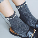 SP&CITY Autumn New Rhinestone Pearl Shiny Socks Women Fashion Short Harajuku Socks Female Cool Funny Ankle Socks Hipster Low Sox SP&CITY Autumn New Rhinestone Pearl Shiny Socks Women Fashion Short Harajuku Socks Female Cool Funny Ankle Socks Hipster Low Sox