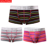 Soutong Male Underwear 3 Pcs/lot Men Underwear Cotton Striped Men Boxers Shorts Underpants Men Cueca Boxers Underwear Men st19